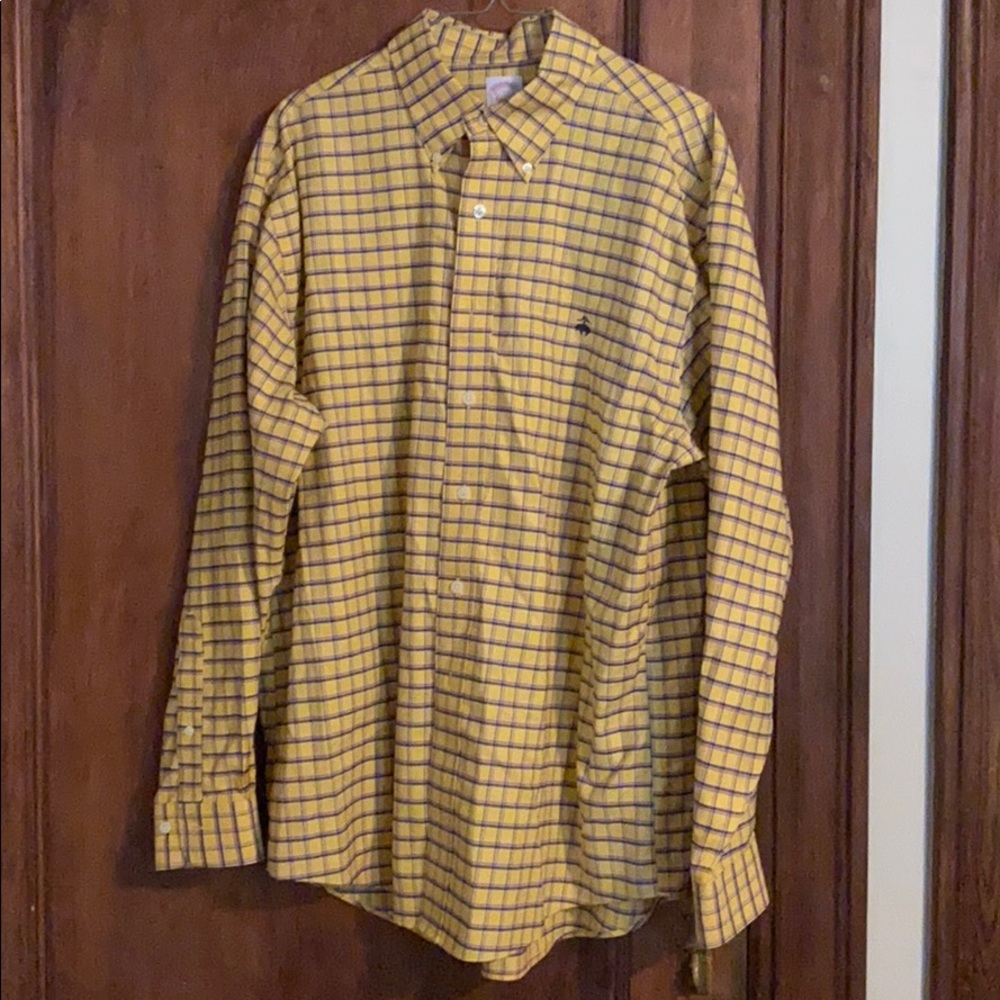 Brooks brothers size L men’s plaid dress shirt